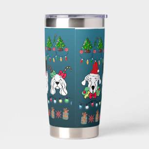 Festive dogs Christmas pattern - cute hoiiday dogs Insulated Tumbler
