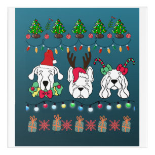 Festive dogs Christmas pattern -cute holiday dogs Acrylic Print
