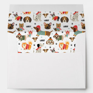 Festive Dogs in Holiday Sweaters Pattern Envelope