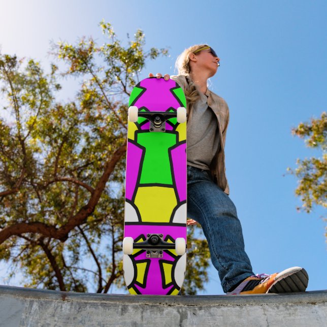 Festive Doodle Art 42 Skateboard (Outdoor 1)