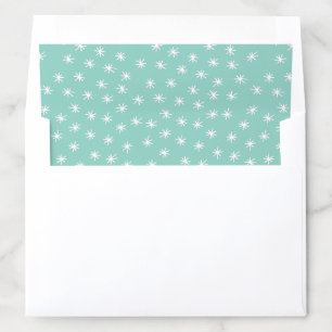 Festive doodle star holiday christmas  mint envelope liner