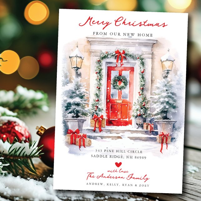 Festive Doorway Christmas New Home Moving  Announcement (Creator Uploaded)