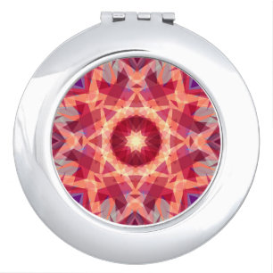 Festive Dopamine Decor Red Jolly Christmas Star Compact Mirror