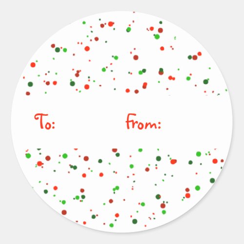 Festive Dot Holiday Gift Tag Stickers