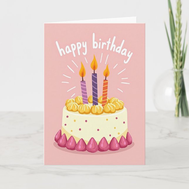 Festive Dots Birthday Card (Front)