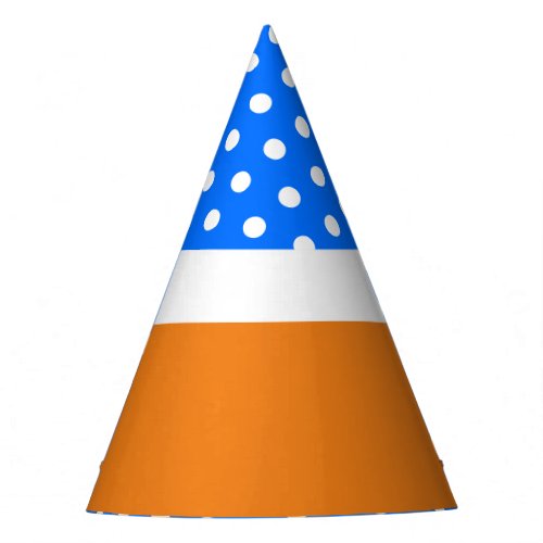 Festive Dots Blue Top Orange Bottom Backgrounds Party Hat