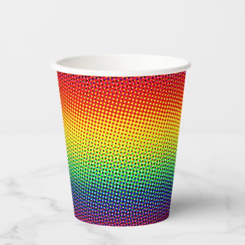 Festive Dots Rainbow Cool Cheerful Fun Colorful Paper Cups