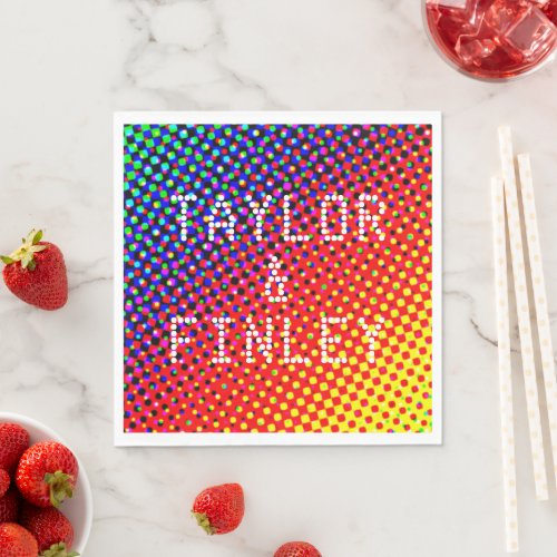 Festive Dots Rainbow Cool Fun Cheerful Gay Pride N Napkins