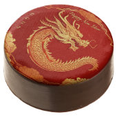 Festive Dragon Chinese New Year Chocolate Covered Oreo (Angled)