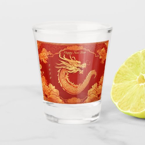 Festive Dragon Chinese New Year Shot Glass