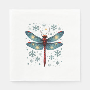 Festive Dragonfly Glow Napkins