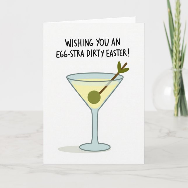 Festive Drink Holiday Card (Front)