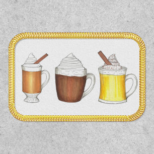 Festive Drinks Hot Cocoa Buttered Rum Egg Nog Patch