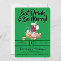 Festive Drinks Party Eat Drink & Be Merry!