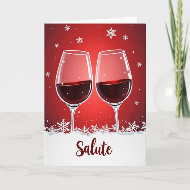 Festive Drinks Snowfall Card (Front)