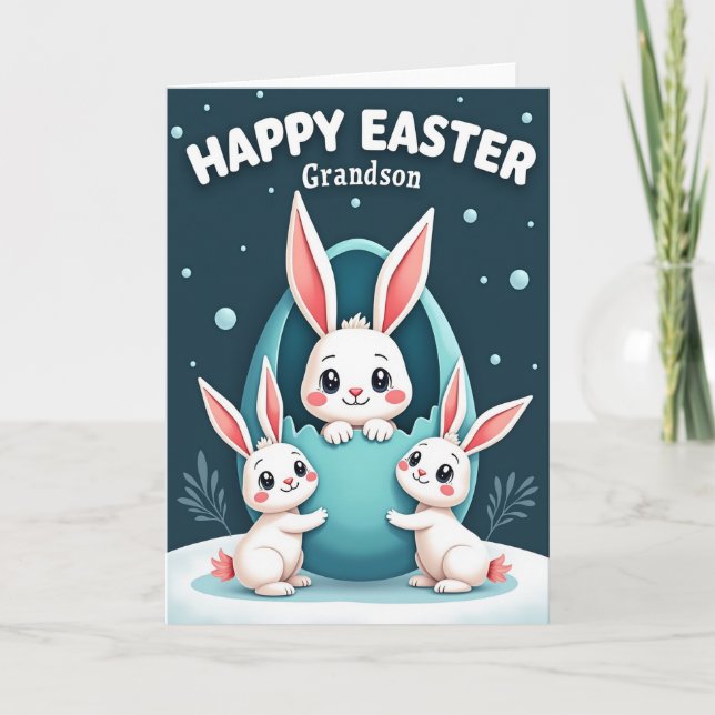 Festive Easter Animal Friends Card (Front)