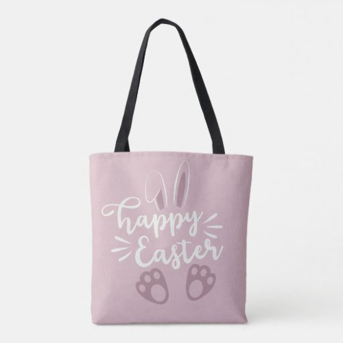 Festive Easter Bunny Tote Bag _ Hop Into Easter 