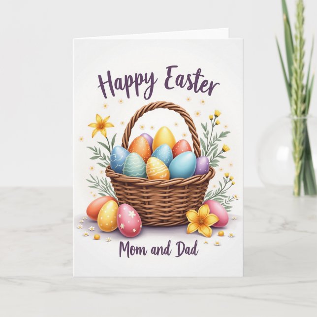 Festive Easter Wishes Card (Front)