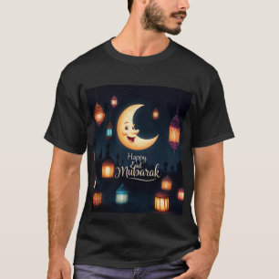 Festive Eid Mubarak Crescent Moon Mens T-Shirt