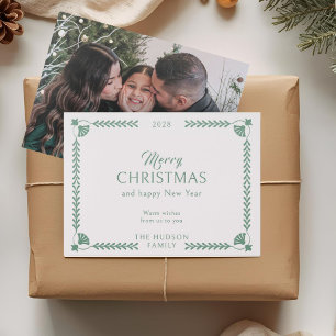 Festive Elegant Christmas Holiday Letterpress Card