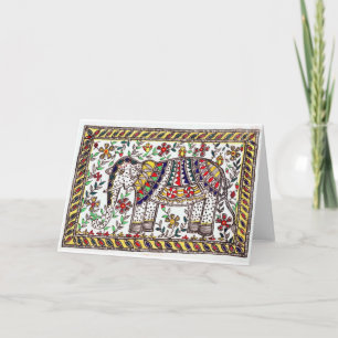 Festive Elephant Greeting Card