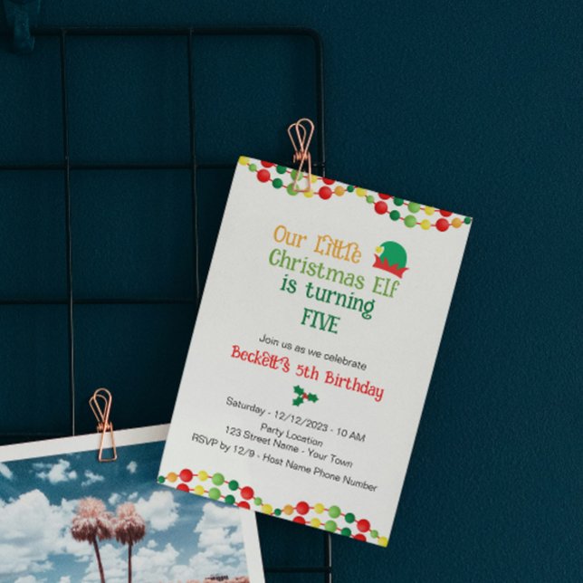 Festive Elf Birthday Invitation (Creator Uploaded)