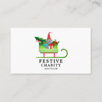 Festive Elf Sleigh, Festive Charity Auction Event Business Card