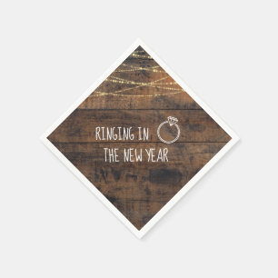 Festive Engagement Party Ringing in the New Year Napkins