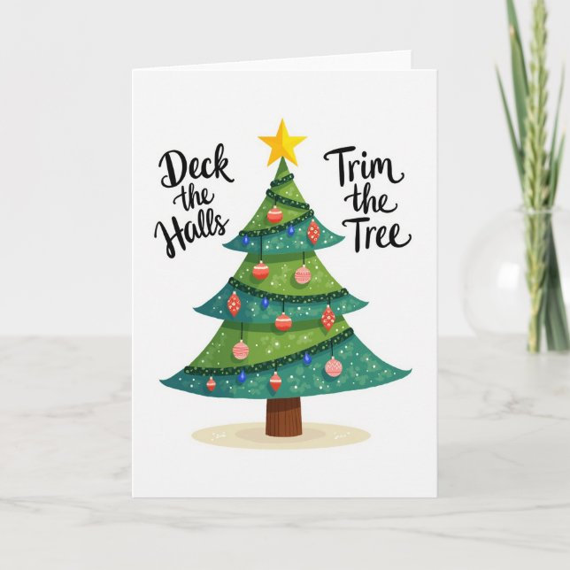 Festive Evergreen Card (Front)