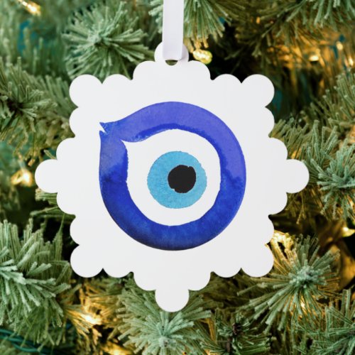 Festive Evil Eye Ornament Card