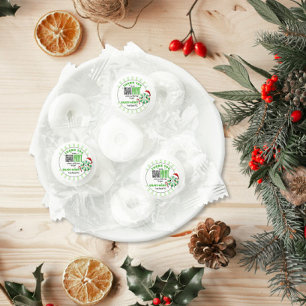 Festive Excite-Mint Holiday Candy with Custom Name