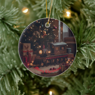 Festive Express Ceramic Ornament