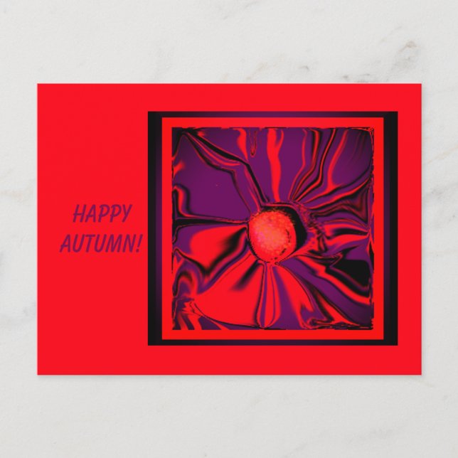 Festive Fall Flower Postcard #2 (Front)