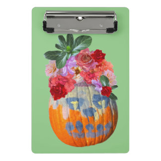 Festive Fall Pumpkin Floral Mini Clipboard