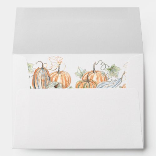 Festive Fall Pumpkin Return Address Envelope