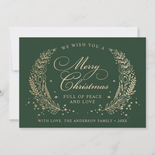 Festive Famil Merry Christmas Wishes Holiday Card