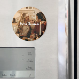 Festive Family Magnet – Photo and Merry Message