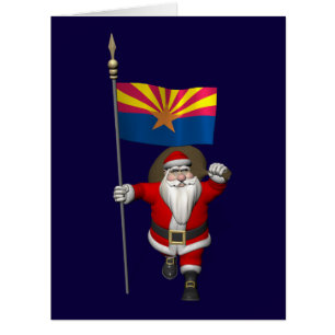 Festive Father Christmas Visiting Arizona Cards