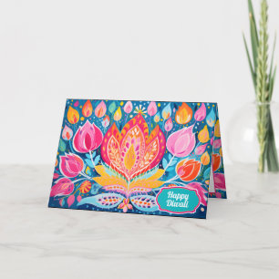 Festive Fauvist Diwali Greetings Holiday Card