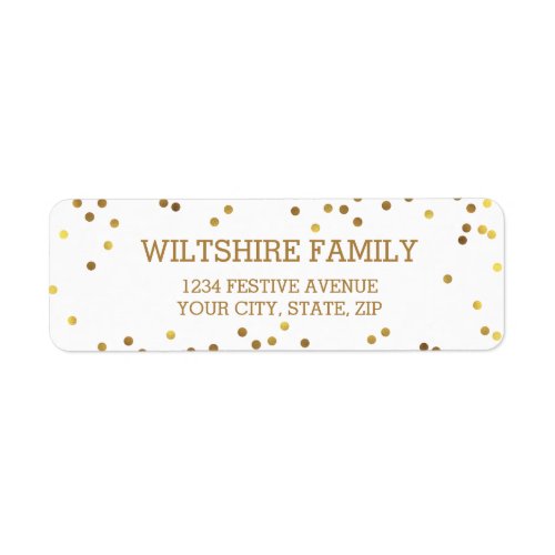 Festive Faux Gold Foil Confetti White Label