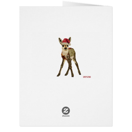 Festive Fawn Christmas Card (Back)