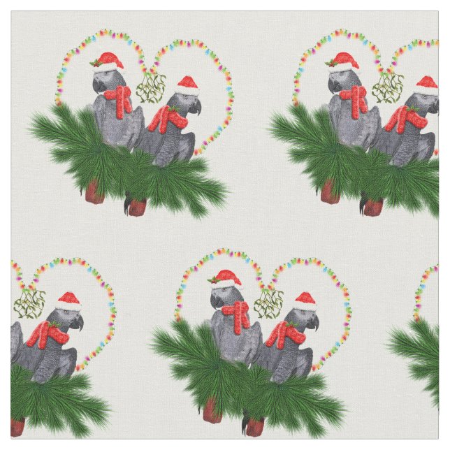 Festive Featherballs Fabric (choose colour) (Close Up)