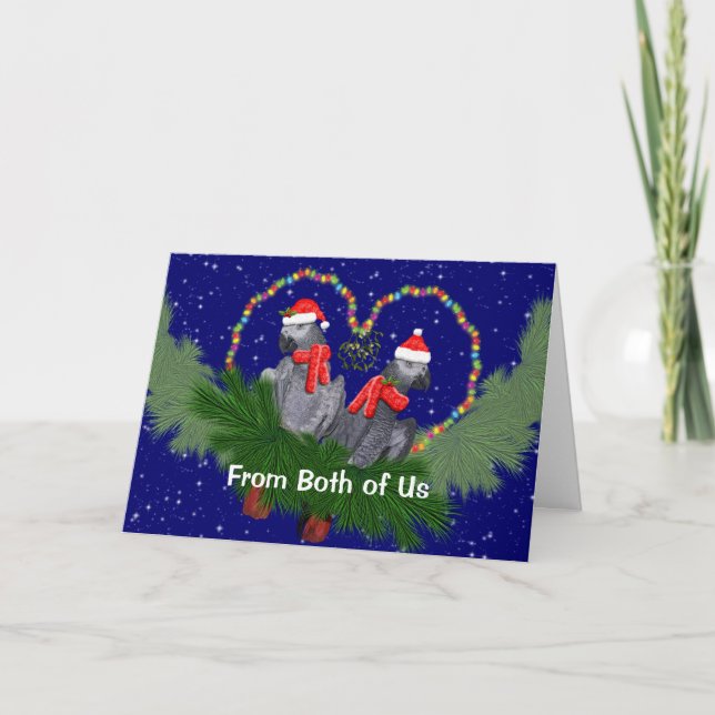 Festive Featherballs (from Both of Us) Card (Front)