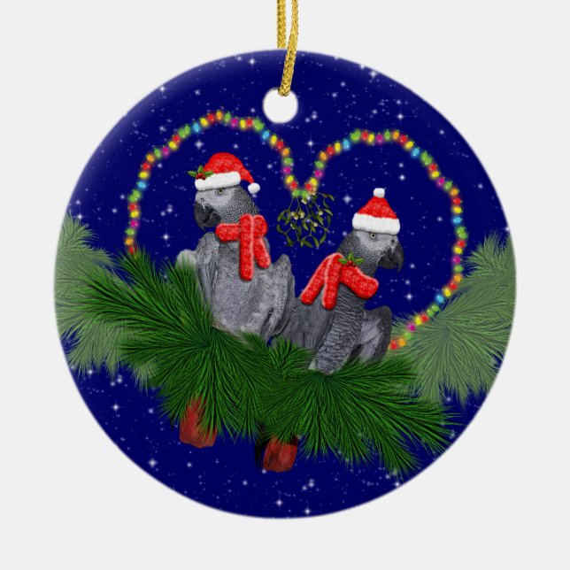 Festive Featherballs Ornament (Front)