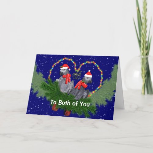 Festive Featherballs to Both of You Card