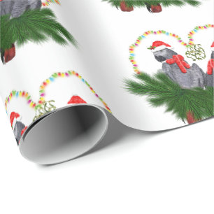 Festive Featherballs Wrapping Paper(choose colour) Paper
