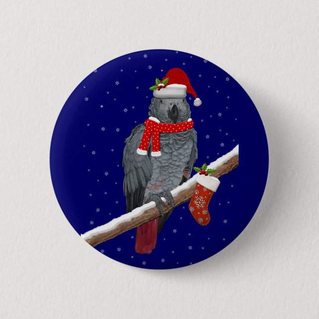 Festive Feathers Badge Button (Front)
