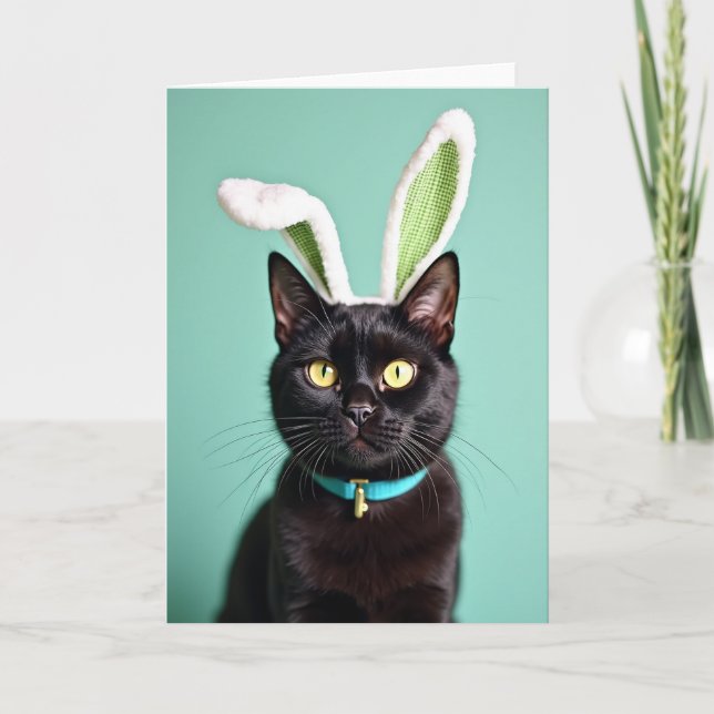 Festive Feline Portrait Card (Front)