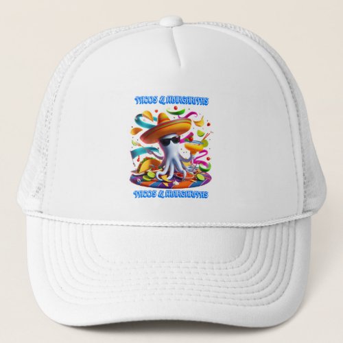 Festive Fiesta Flavors tacos and margaritas Trucker Hat