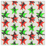 FESTIVE FIGURE SKATER CHRISTMAS DESIGN FABRIC